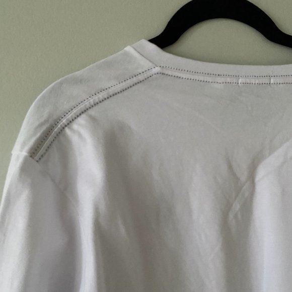 U.S. Polo ASSN. White V-Neck Men's Long Sleeve Shirt (Medium) - Picture 8 of 10